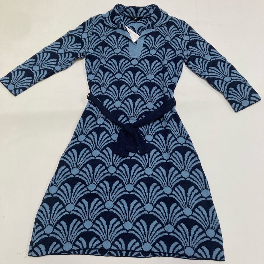 Pretty Vacant Blue Printed Cardi Tunic